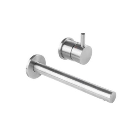 Monomando sencillo para regadera INOX satín MOD. 9037INOX.9